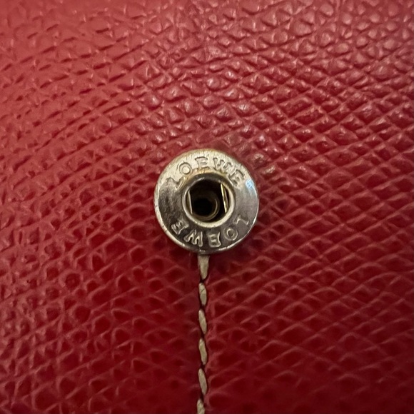 LOEWE Red Leather Bifold Wallet - Picture 6 of 11